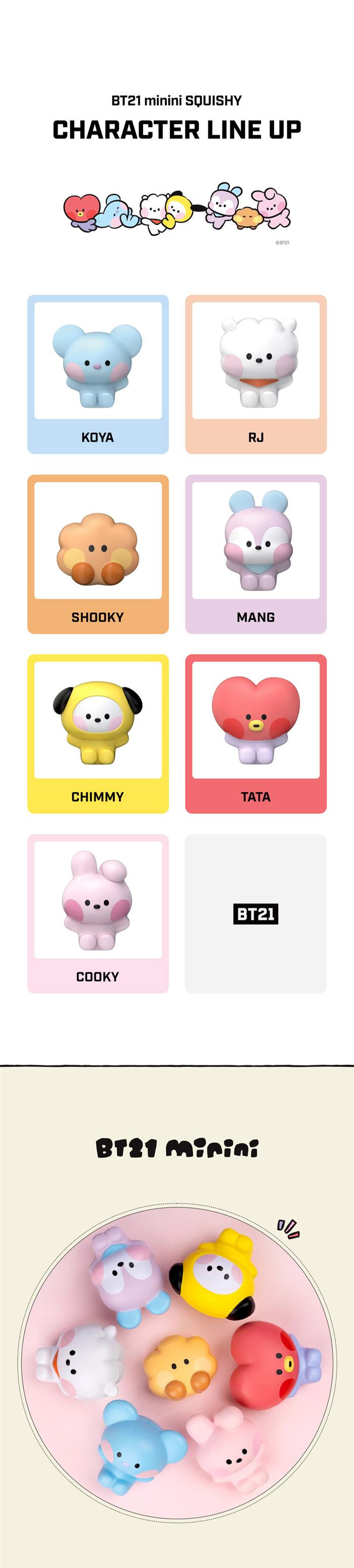 Bts Line Friends Collaboration Goods Minini Squishy Figure